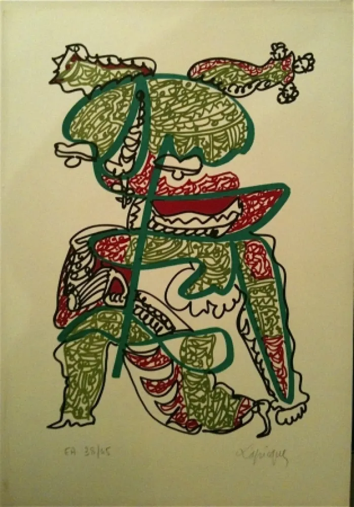 リトグラフ Lapicque - Sans titre