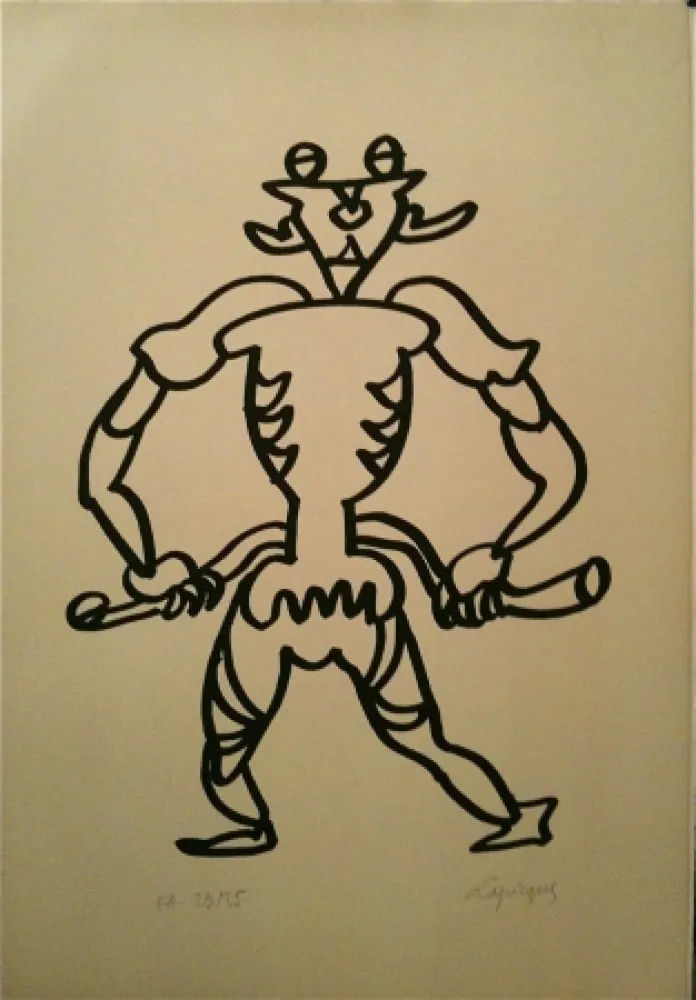 リトグラフ Lapicque - Sans titre