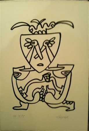 リトグラフ Lapicque - Sans titre