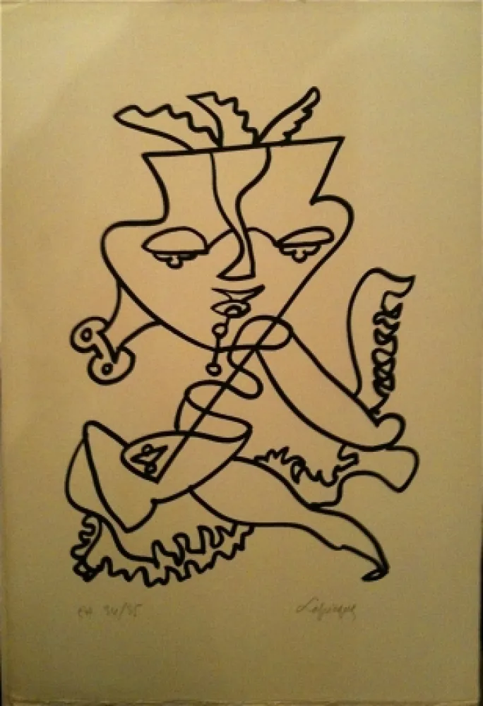 リトグラフ Lapicque - Sans titre