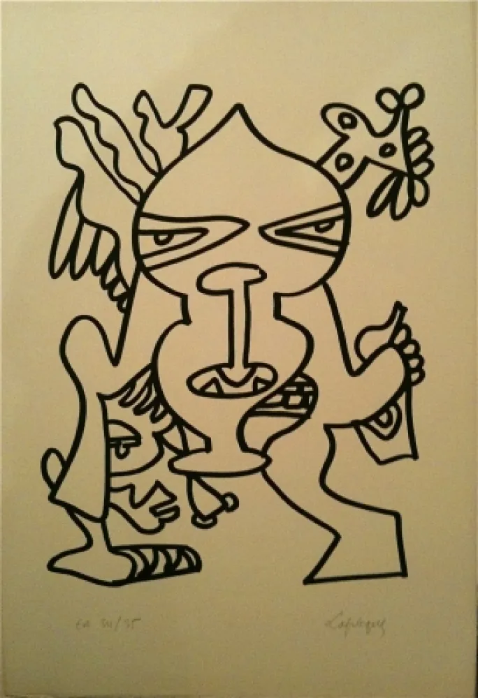 リトグラフ Lapicque - Sans titre