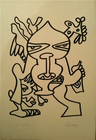 リトグラフ Lapicque - Sans titre