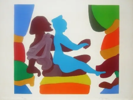 リトグラフ Lapicque - Tombeau étrusque