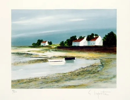 リトグラフ Laporte - Marée basse