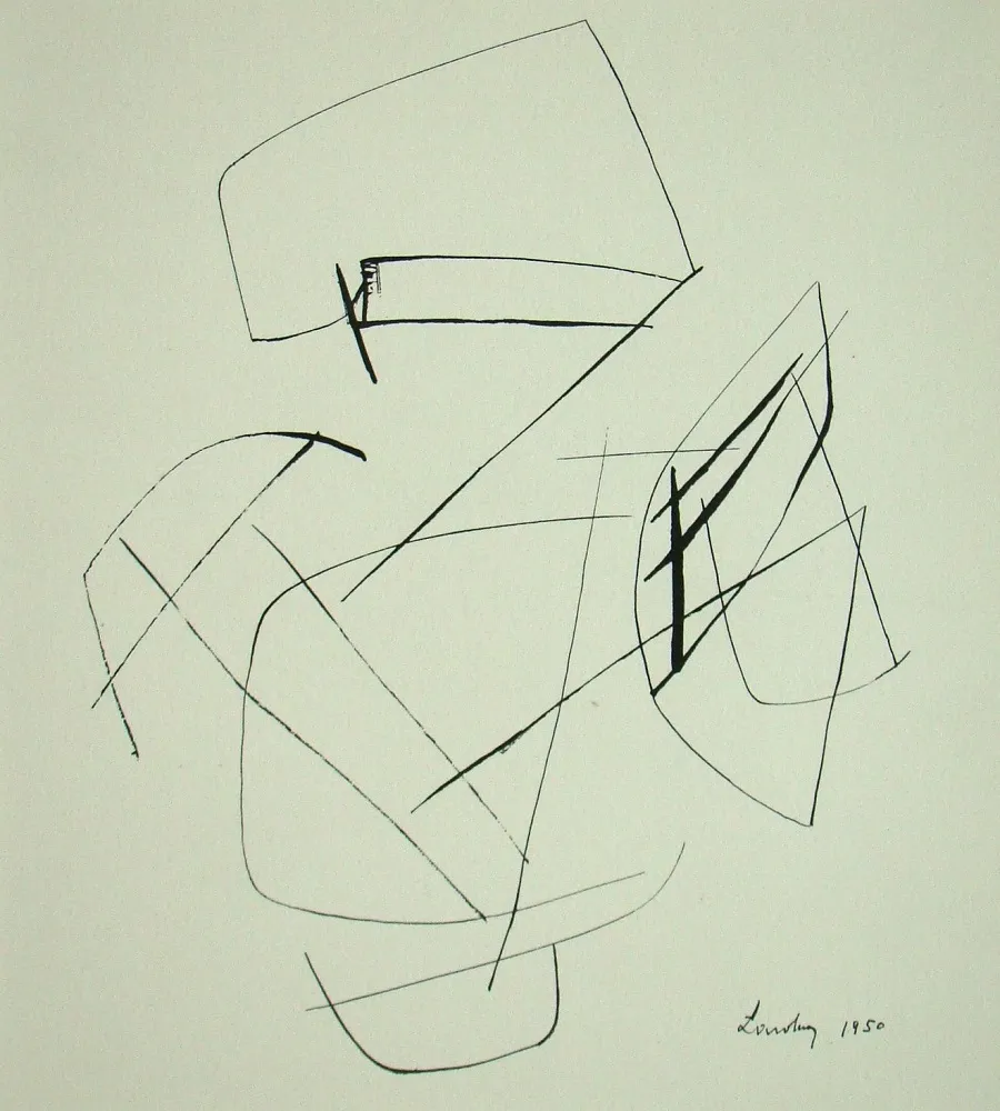 ステンシル Lardera - Composition abstrait