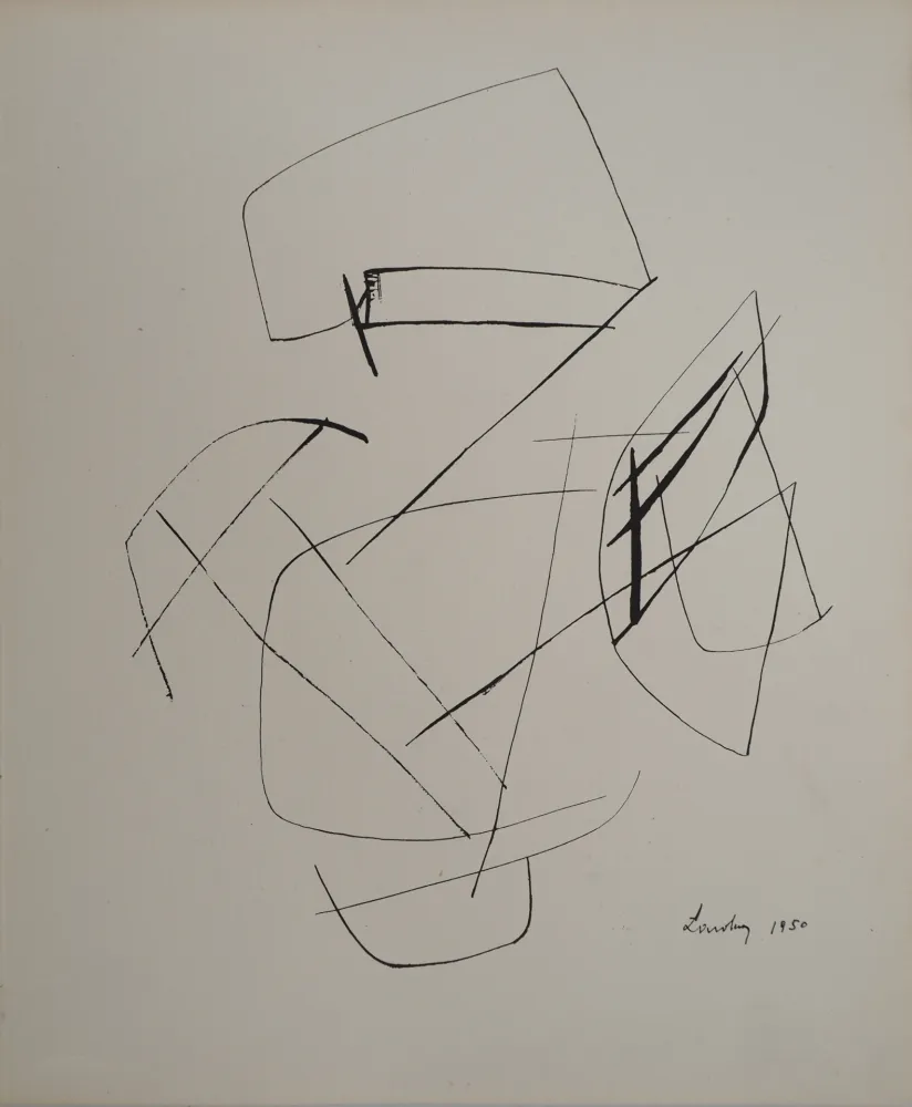 リトグラフ Lardera - Tracés abstraits