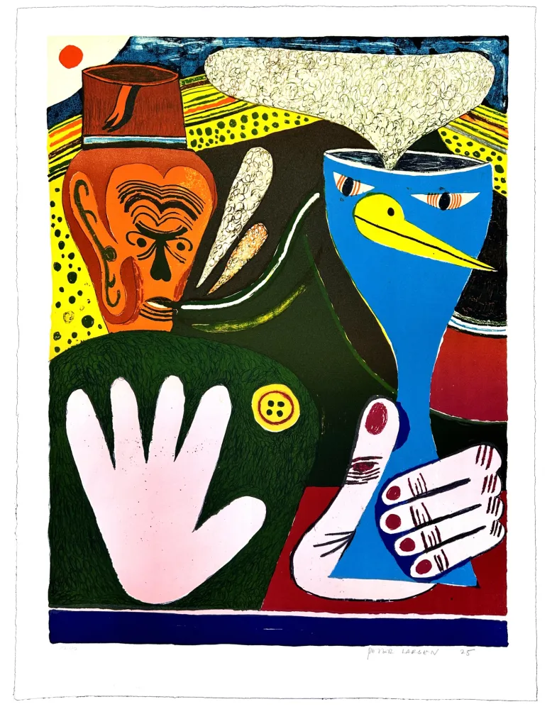 リトグラフ Larsen - La Main