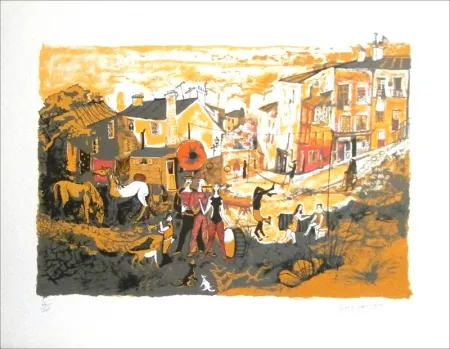 リトグラフ Lartigue - Le cirque