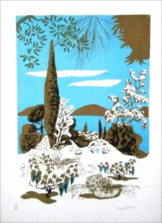 リトグラフ Lartigue - Saint-Tropez (paysage)