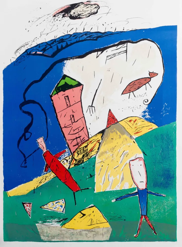 リトグラフ Larus - Sans titre