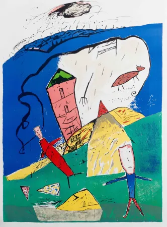 リトグラフ Larus - Sans titre