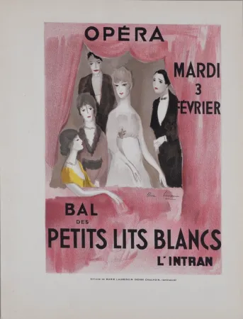 リトグラフ Laurencin - Bal des petits lits blancs, vers 1930