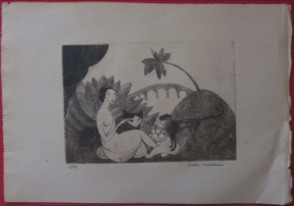 エッチング Laurencin - Le Pont de Passy