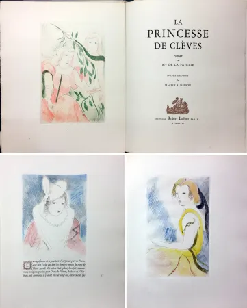 挿絵入り本 Laurencin - Mme de Lafayette : LA PRINCESSE DE CLÈVES. 10 gravures originales en couleurs de Marie Laurencin (1947) ‎ 