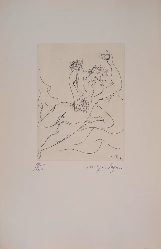 彫版 Lazar - Cantique des Cantiques, Amants emportés par les flots de la passion