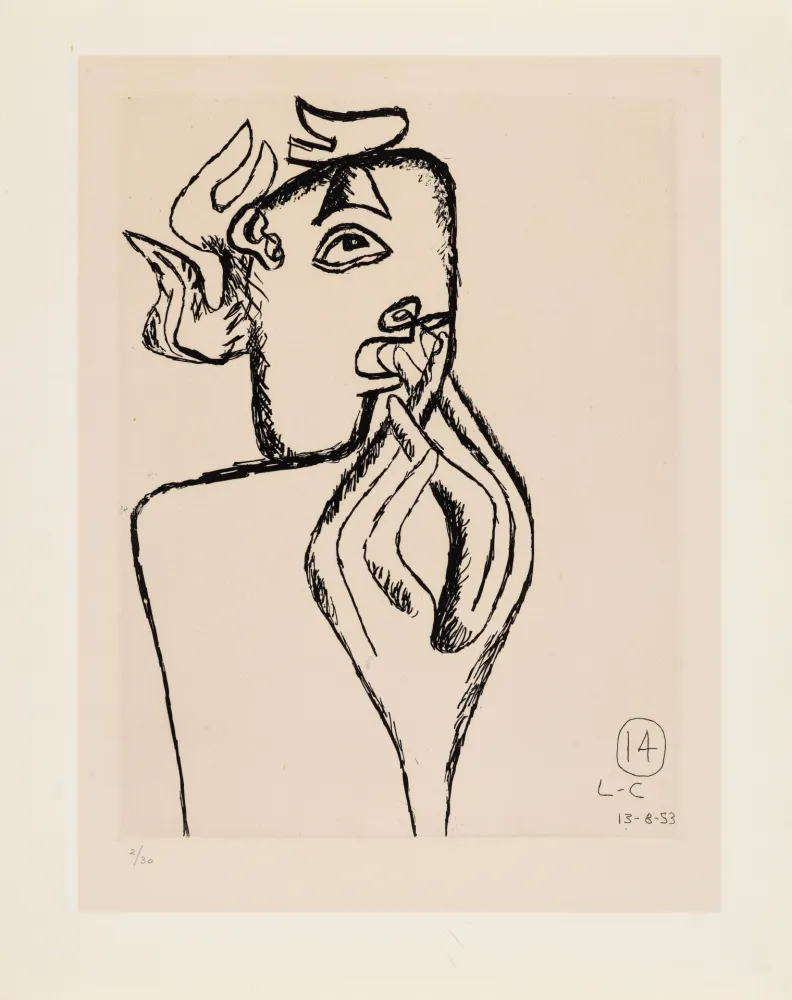 エッチング Le Corbusier - Unité. Planche 14