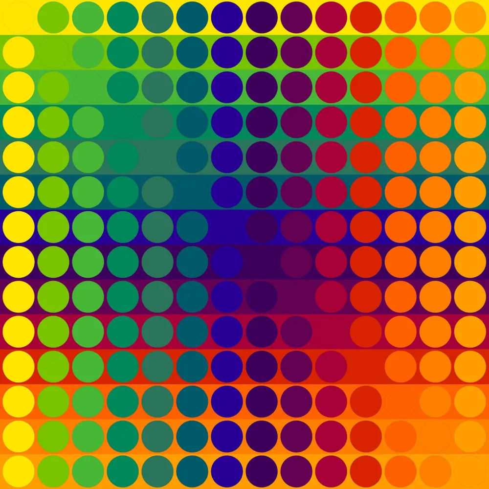 リトグラフ Le Parc - Color Secuencia 1