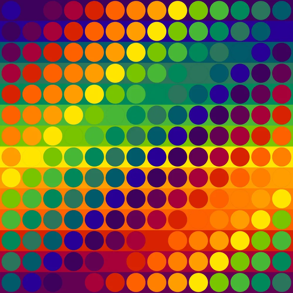 リトグラフ Le Parc - Color Secuencia 11