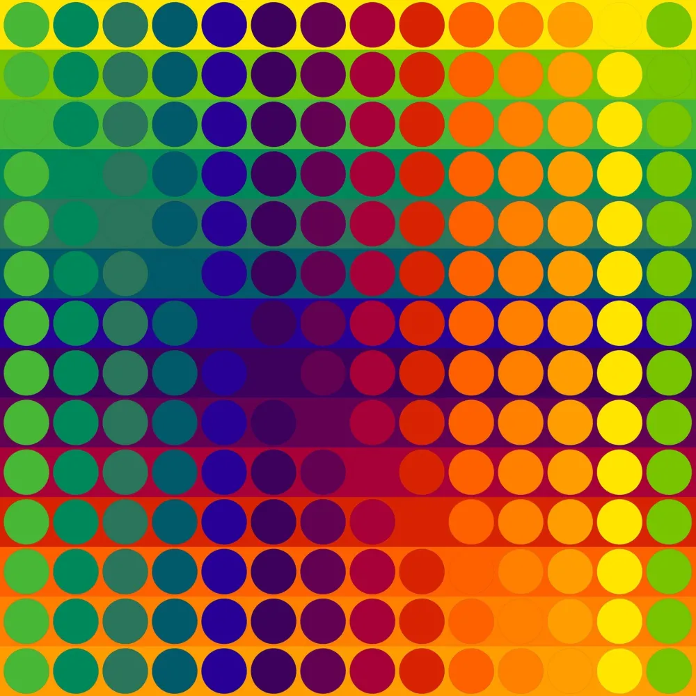 リトグラフ Le Parc - Color Secuencia 2