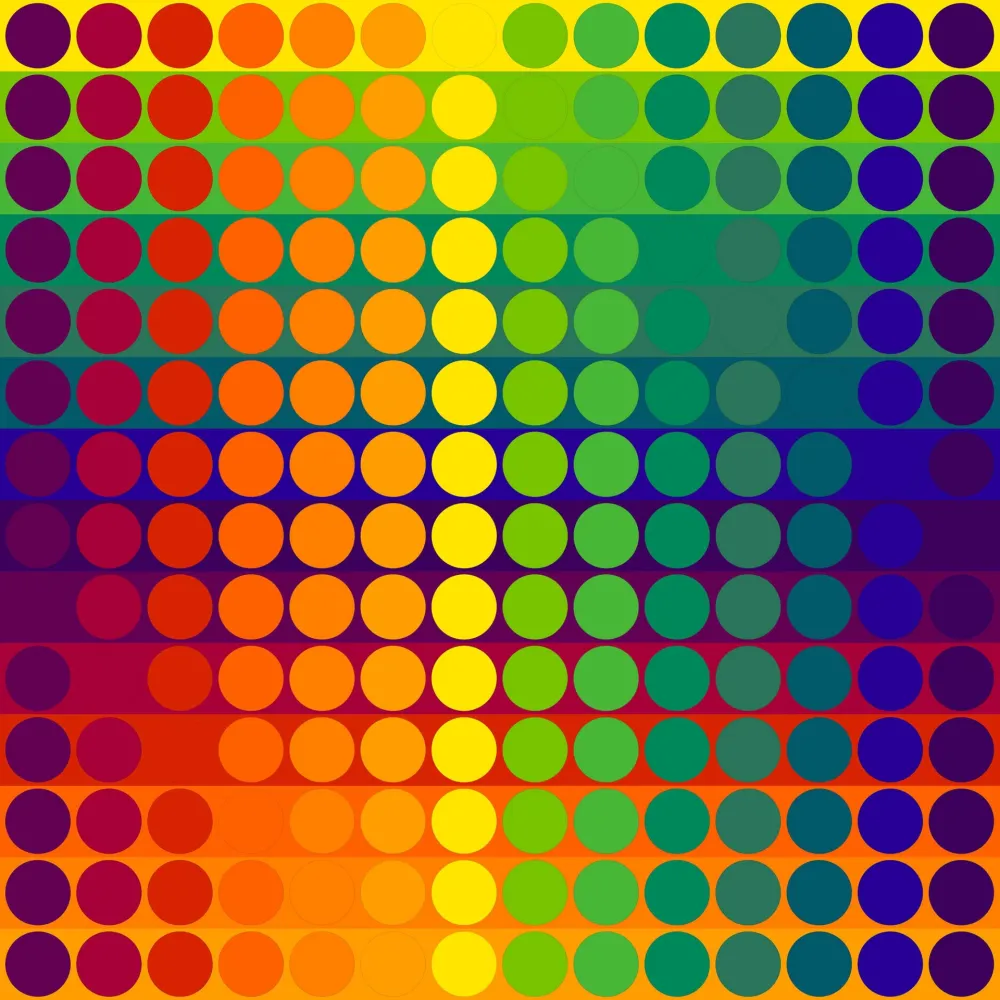 リトグラフ Le Parc - Color Secuencia 5