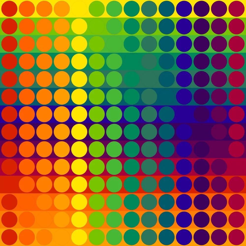 リトグラフ Le Parc - Color Secuencia 6