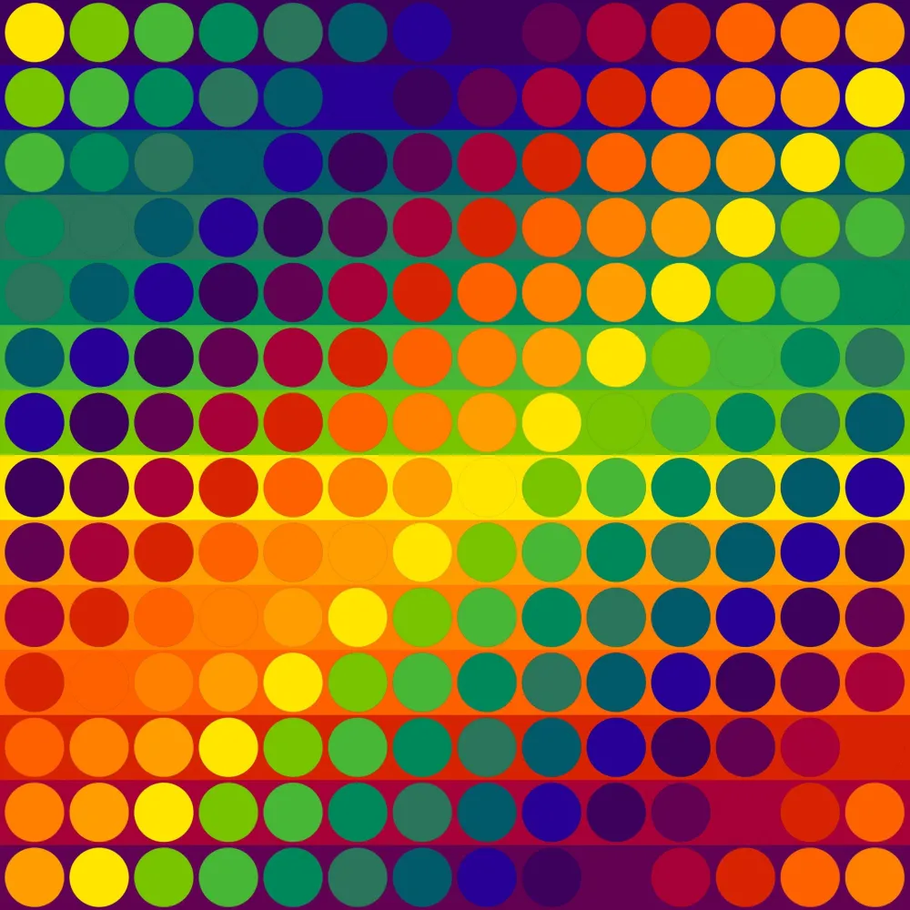 リトグラフ Le Parc - Color Secuencia 8