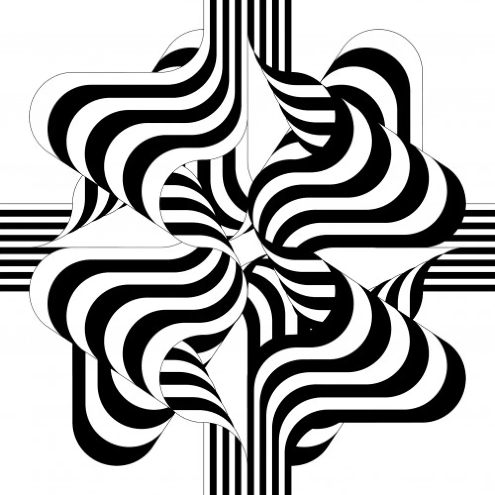 リトグラフ Le Parc - Larga marcha, 4 bifurcaciones, 1