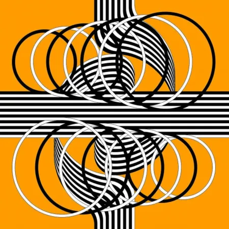 リトグラフ Le Parc - Larga marcha, 4 bifurcaciones, 14