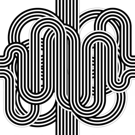 リトグラフ Le Parc - Larga marcha, 4 bifurcaciones, 8