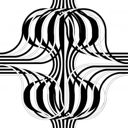 リトグラフ Le Parc - Larga marcha, 4 bifurcaciones, 9