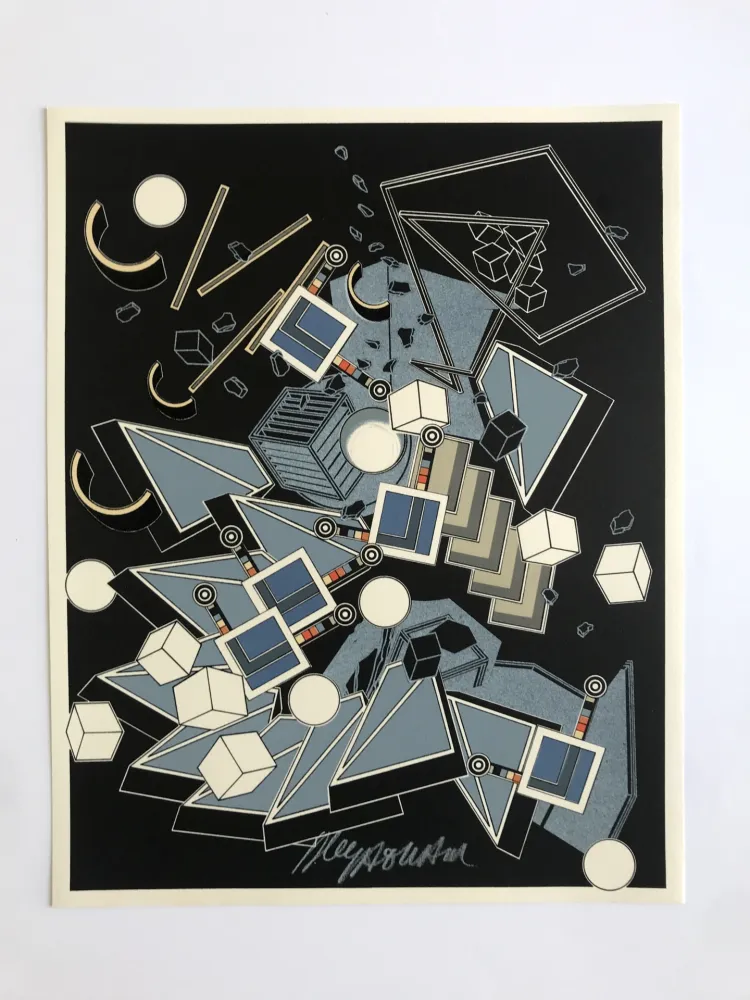 リトグラフ Le Yaouanc - Des sols, des roches, des sables (Le métier de bâtisseur II)