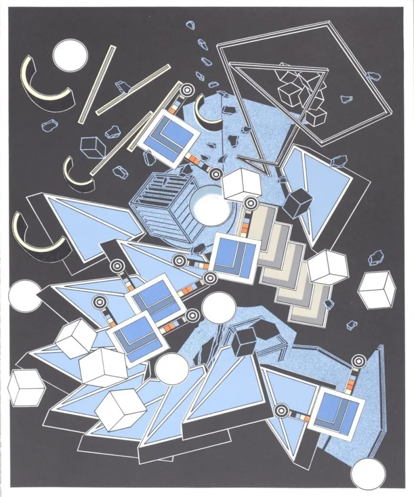 リトグラフ Le Yaouanc - Le Métier de bâtisseur II