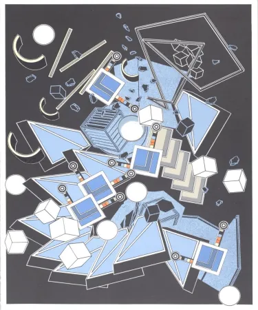 リトグラフ Le Yaouanc - Le Métier de bâtisseur II