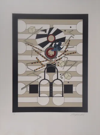 リトグラフ Le Yaouanc - Les portes mimétiques