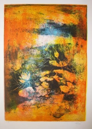 リトグラフ Lebadang - Mare aux lotus 2