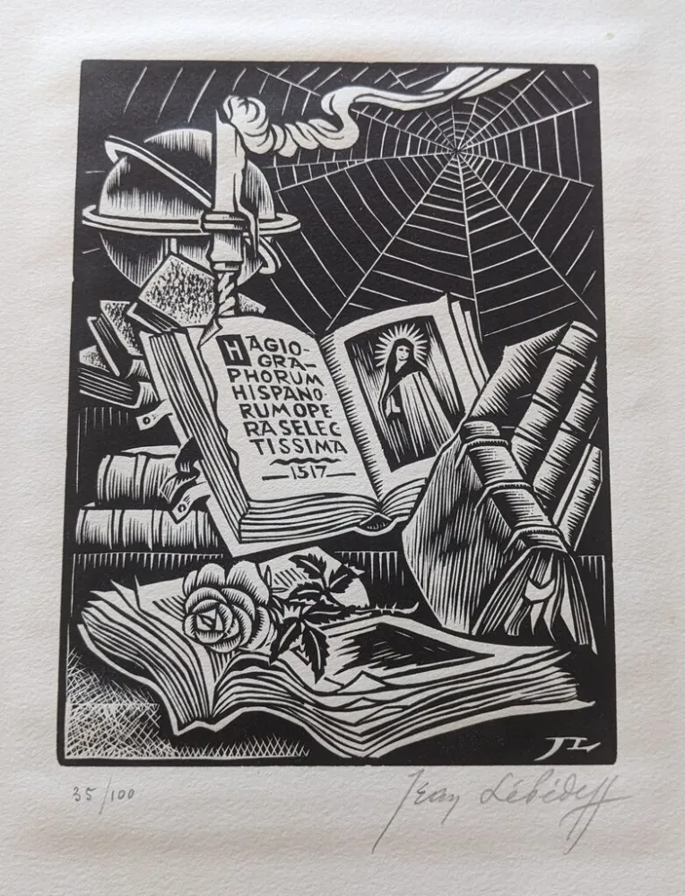 木版 Lébédeff  - Nature Morte