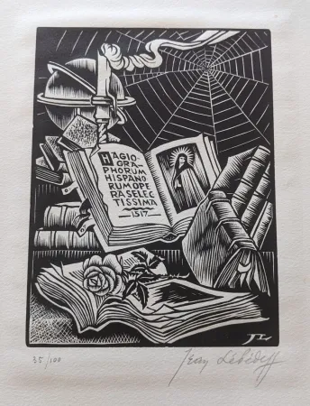 木版 Lébédeff  - Nature Morte