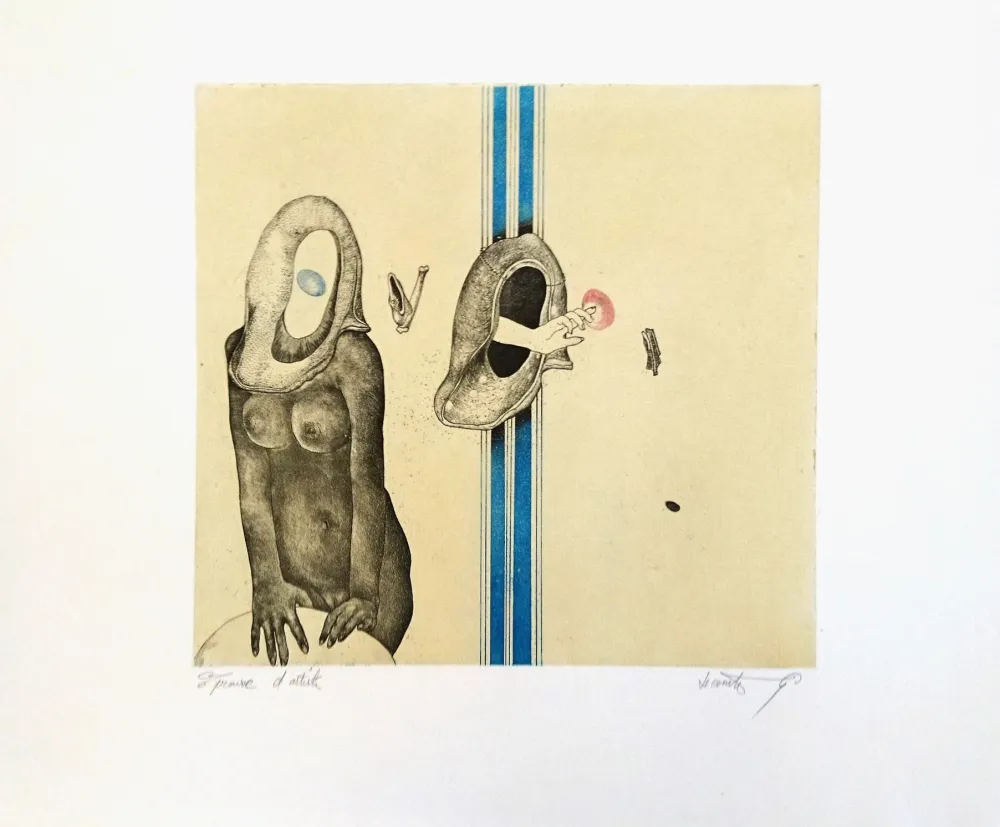 リトグラフ Lecomte Rard - Le Nu