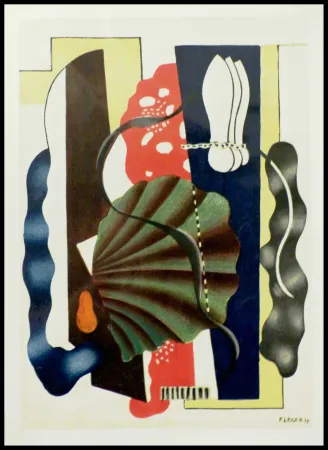 リトグラフ Léger (After) - COMPOSITION AU COQUILLAGE