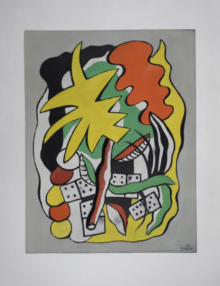 技術的なありません Léger (After) - Composition aux dominos, circa 1950.