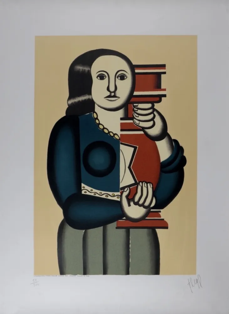 リトグラフ Léger (After) - Femme à la Cruche, c.1950