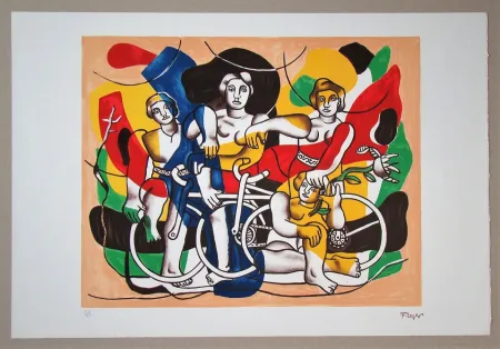 リトグラフ Léger (After) - Les quatre cyclistes, 1948