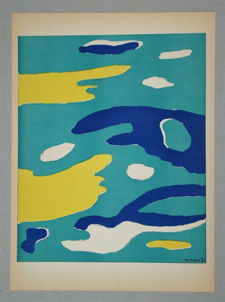 リトグラフ Léger (After) - Les quatre éléments - Eau