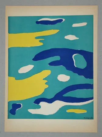 リトグラフ Léger (After) - Les quatre éléments - Eau