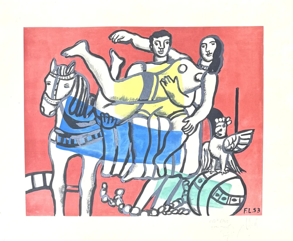 リトグラフ Leger - Fernand Léger(1881–1955) - The parade - Lithograph on paper - 1953