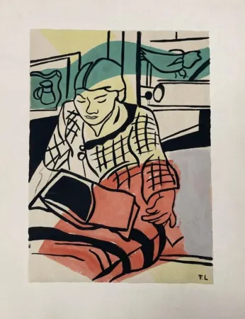 リトグラフ Leger - La lecture (Woman Reading)