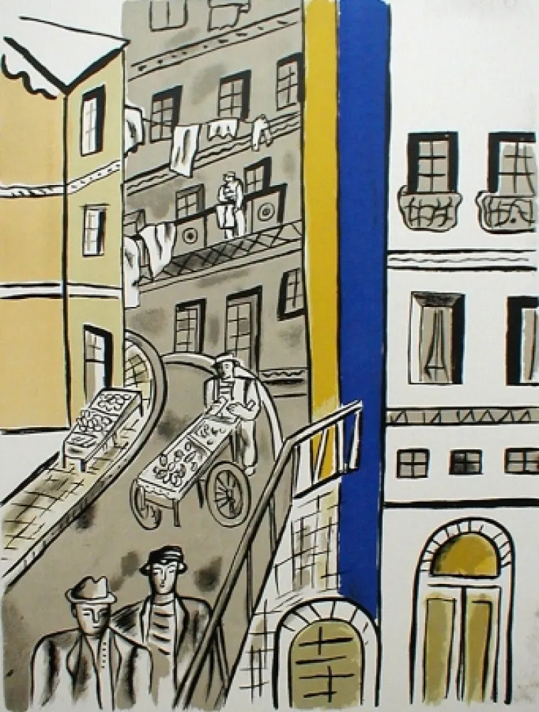 リトグラフ Leger - La Rue (plate 5 from La Ville)