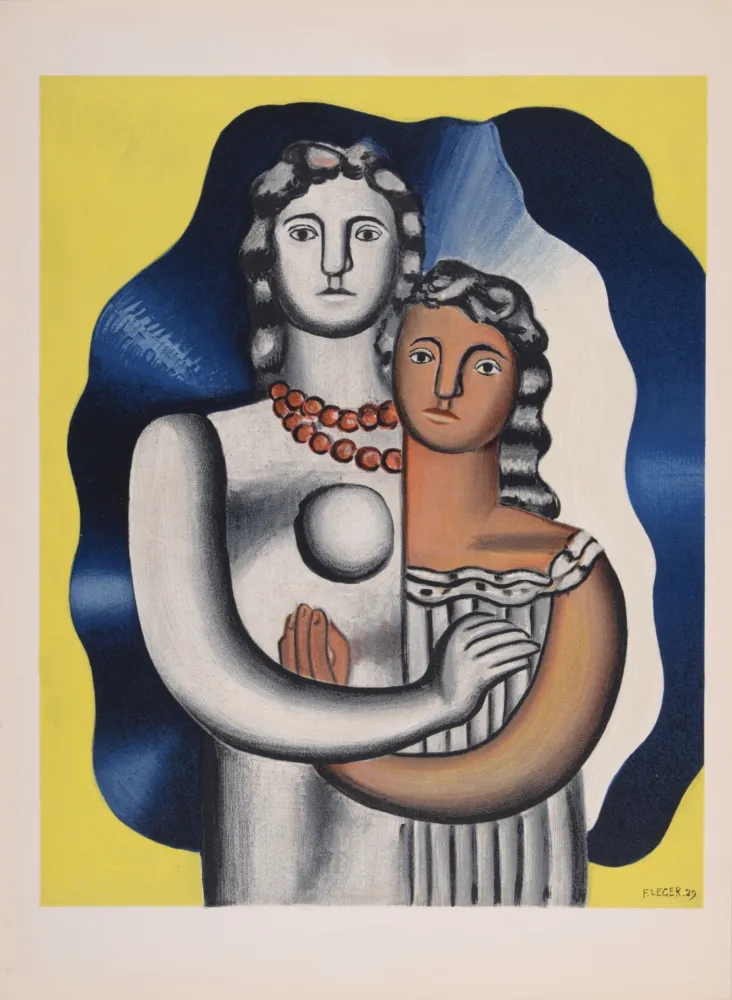 リトグラフ Leger - Les deux figures, 1955