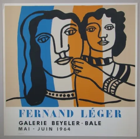 リトグラフ Leger - Mère et enfant