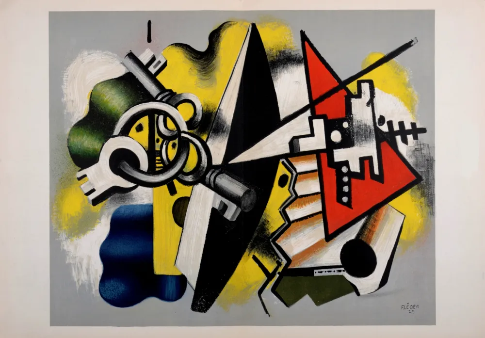 リトグラフ Leger - Nature morte aux clefs, 1955